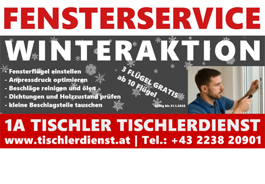 Winteraktion: Fensterservice für Ihre Isolierglasfenster